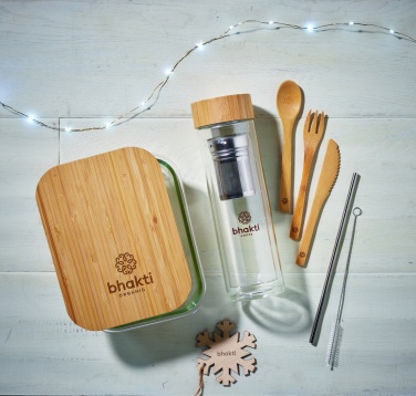 Logo trade promotional items picture of: Glass lunchbox with bamboo lid
