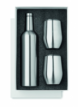 Logo trade corporate gifts picture of: Double walled bottle & mug set