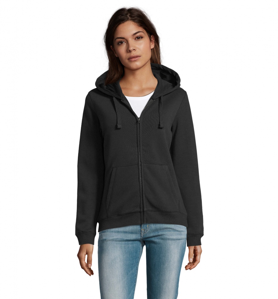 Logotrade business gift image of: SPIKE WOMEN ZIP HOOD SWEAT