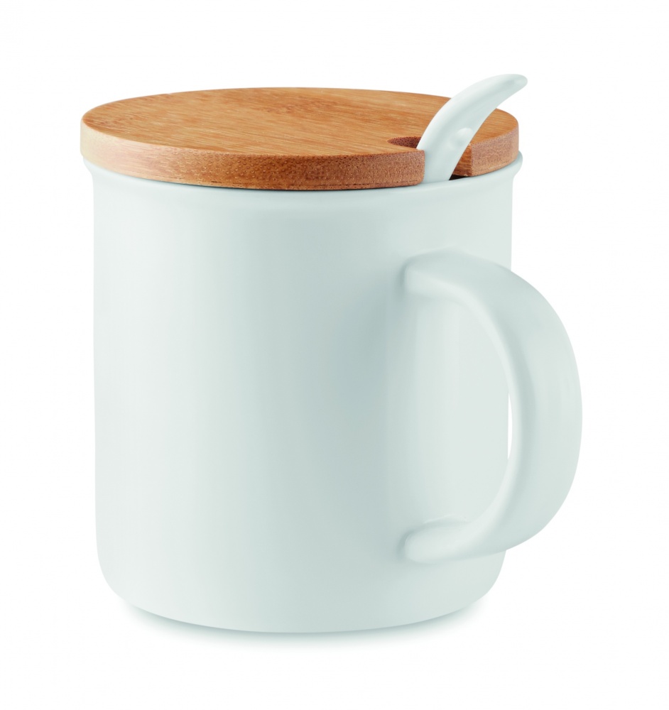Logotrade promotional gift image of: Porcelain mug with spoon