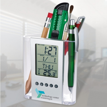 Logo trade promotional merchandise picture of: Acrylic desk pen holder MADRID