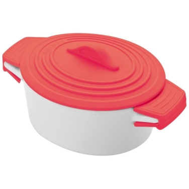 Logotrade corporate gift picture of: Porcelain pot with silicone lid DELHI