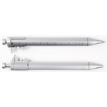 Logo trade advertising products picture of: Plastic ballpen with sliding calliper PRESCOT