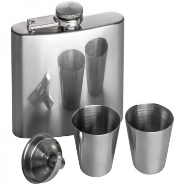Logotrade promotional items photo of: Hip flask with 2 shot glasses SANDVIKEN 170 ml