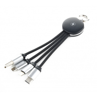 Logotrade business gifts photo of: 3in1 cable with enlighted logo for engraving, RXD-368