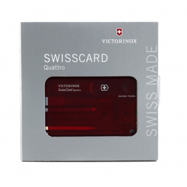 Logo trade promotional giveaways image of: SwissCard Quattro Victorinox