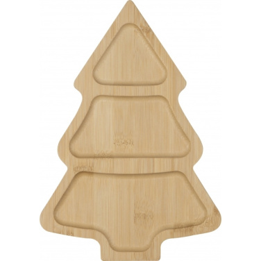 Logo trade promotional giveaway photo of: Bamboo snack tray LOUISVILLE