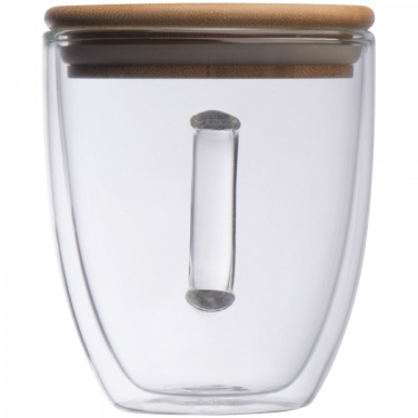Logotrade promotional giveaways photo of: Double-walled glass cup GERTHE 350 ml