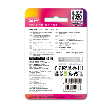 Logotrade promotional item image of: Pendrive Silicon Power Blaze B21 3.1