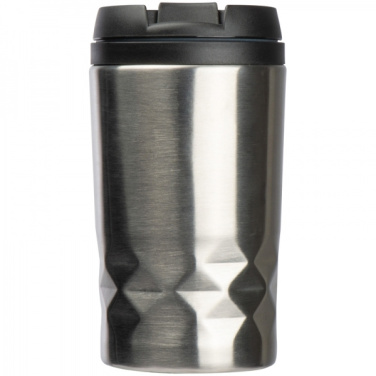 Logotrade promotional giveaway picture of: Stainless steel mug with lid ROMA 250 ml