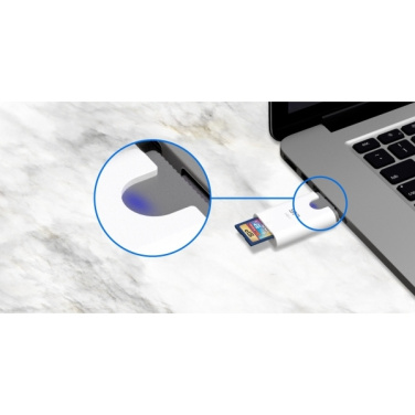 Logo trade business gifts image of: MicroSD and SD card reader Silicon Power Combo 3.1