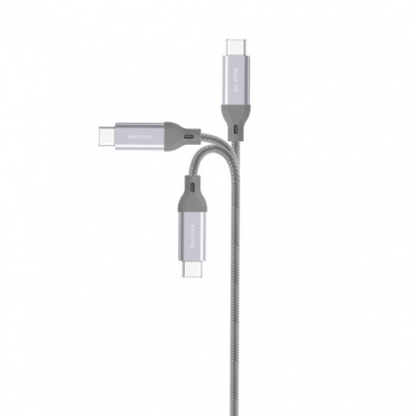 Logotrade advertising products photo of: Nylon data transfer cable LK30 Type - C Quick Charge 3.0