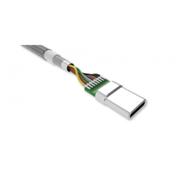 Logo trade advertising products picture of: Nylon data transfer cable LK30 Type - C Quick Charge 3.0