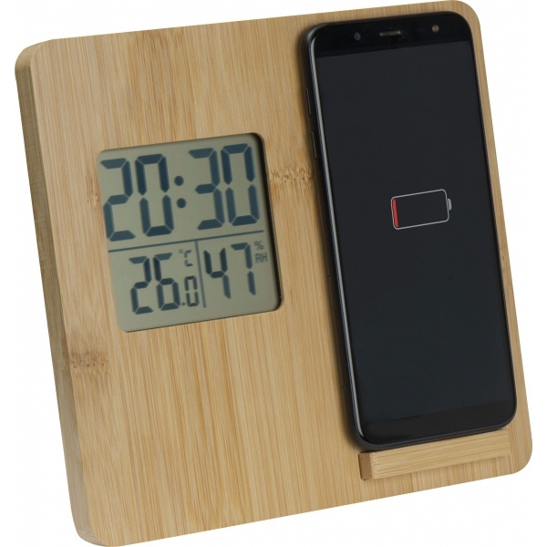 Logo trade corporate gifts picture of: Bamboo weather station GRANADA