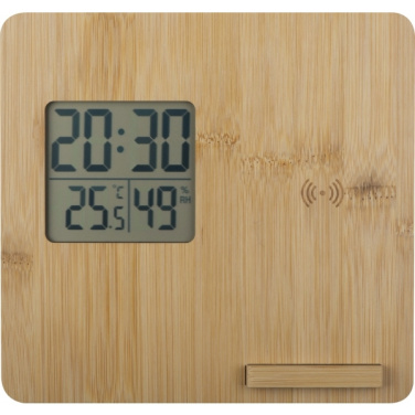 Logo trade promotional items image of: Bamboo weather station GRANADA