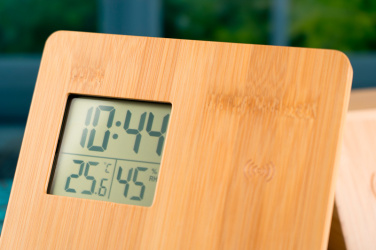 Logotrade corporate gift picture of: Bamboo weather station GRANADA