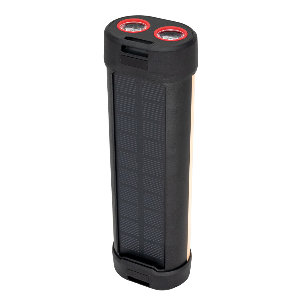Logo trade promotional merchandise picture of: Solar flashlight with power bank, ES982