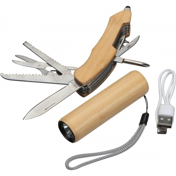 Logo trade promotional giveaway photo of: Set Torch and pocket knife OLDHAM