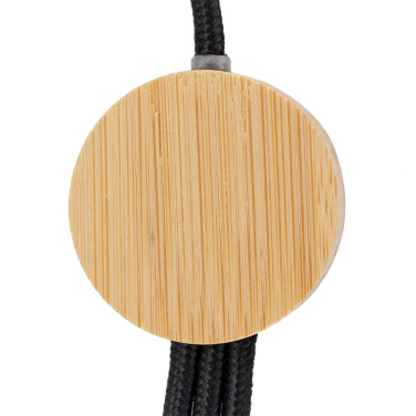Logotrade promotional gift image of: 3-in-1 cable with elighted logo in a wooden casing, LH-ZMU06
