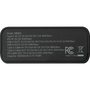 Logotrade corporate gift picture of: Power bank 20 000 mAh MARABELLA MoLu
