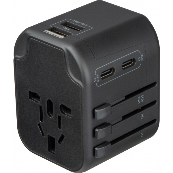 Logo trade promotional merchandise image of: Travel Adapter Maracena