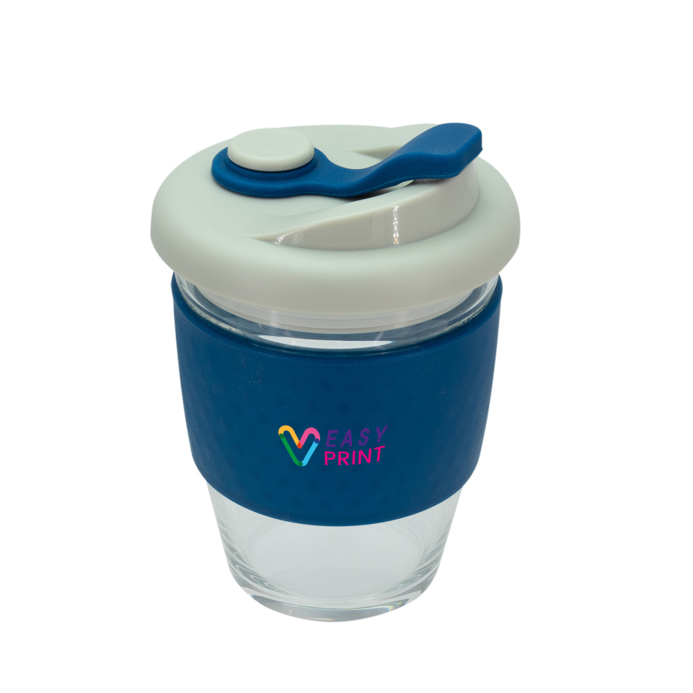 Logo trade promotional gifts image of: Glass coffee cup 340 ml