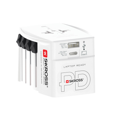 Logotrade advertising products photo of: SKROSS World Travel Adapter MUV 65W PD with USB C Cable
