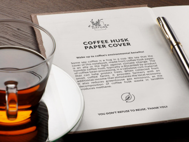 Logotrade business gift image of: Recycled Coffee Notebook 209733900
