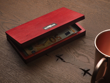 Logo trade promotional merchandise image of: Wooden bill box 1816121