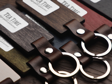 Logo trade promotional items image of: Wooden keyring 1853121