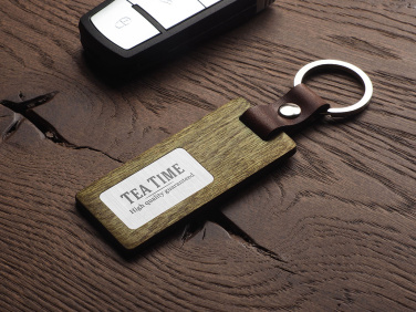 Logotrade promotional giveaway image of: Wooden keyring 1853121