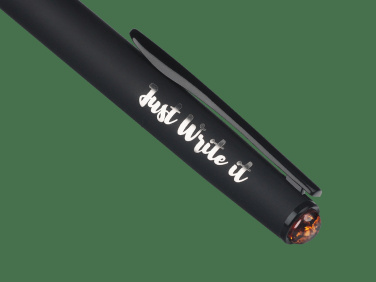 Logo trade promotional item photo of: Ball pen with AMBER stone 2070036