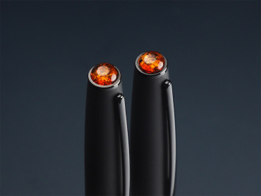 Logo trade business gifts image of: Amber Pen set  1235036