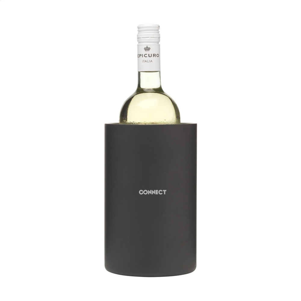 Logotrade promotional item picture of: CoolSteel Black wine cooler