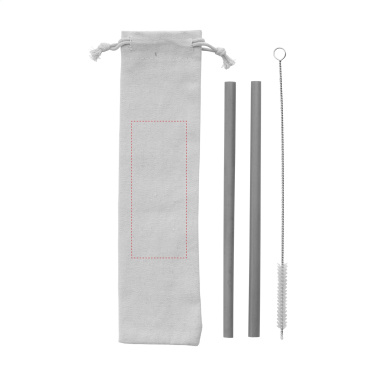 Logo trade promotional gift photo of: ECO Bamboe Straw Set bamboo straws