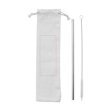 Logotrade promotional item picture of: Reusable 1 piece ECO Straw Set stainless-steel straw