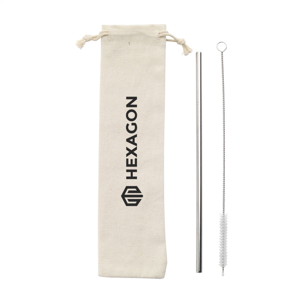 Logotrade advertising product picture of: Reusable 1 piece ECO Straw Set stainless-steel straw