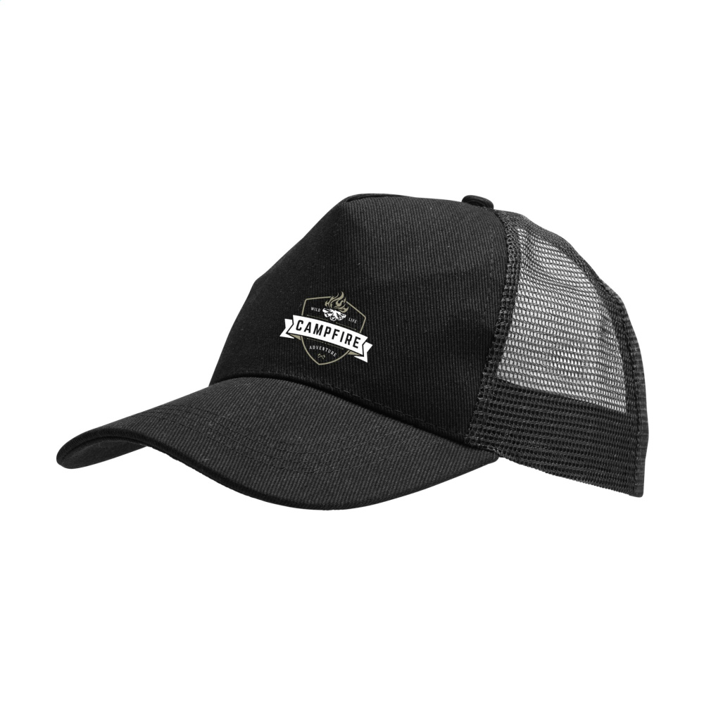 Logo trade promotional products image of: Trucker Recycled Cotton cap