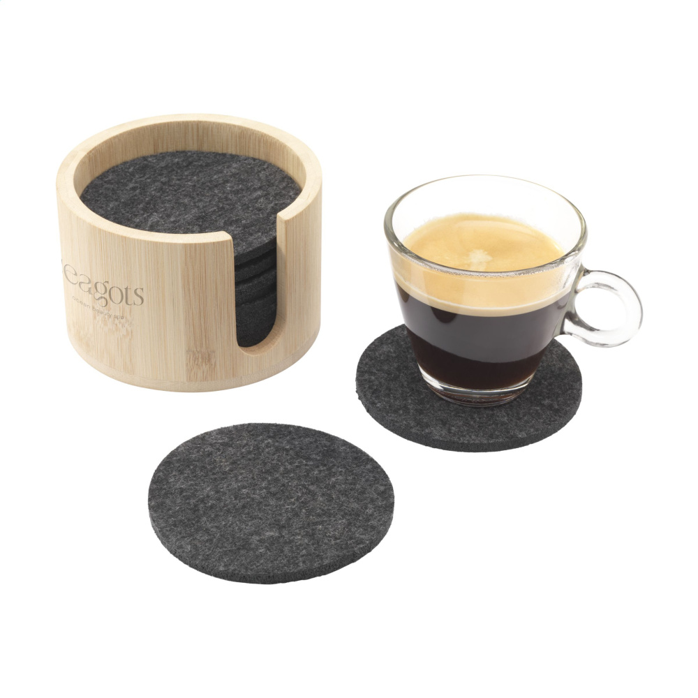 Logotrade promotional gift picture of: Cody Felt Coaster Set