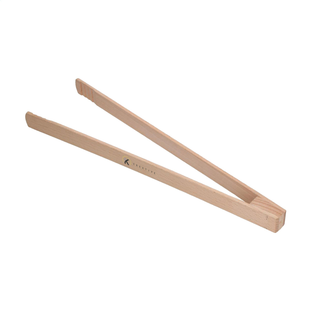 Logotrade promotional item image of: Pinza wooden BBQ tongs