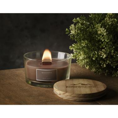 Logotrade promotional product picture of: Wooosh Flame Scented Candle Dark Amber