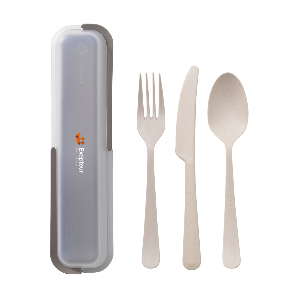 Logo trade business gifts image of: Outdoor 3-piece Cutlery Set