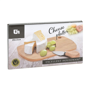 Logo trade promotional gifts image of: Bamboo Cheese Platter 2-pcs
