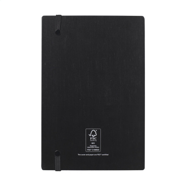 Logotrade promotional items photo of: Bamboo Journal Naked Spine Paper Notebook Black A5