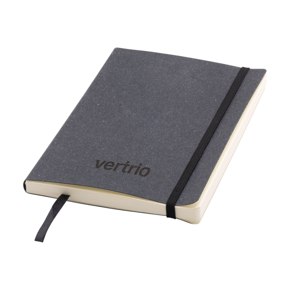 Logo trade promotional gift photo of: Monti Recycled Leather - Paper Notebook A5