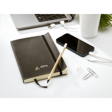 Logotrade promotional item picture of: Monti Recycled Leather - Paper Notebook A5