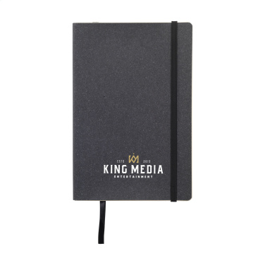 Logotrade promotional product picture of: Monti Recycled Leather - Paper Notebook A5