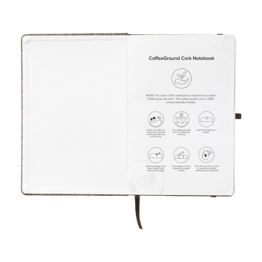 Logo trade promotional items image of: CoffeeGround Cork Paper Notebook A5