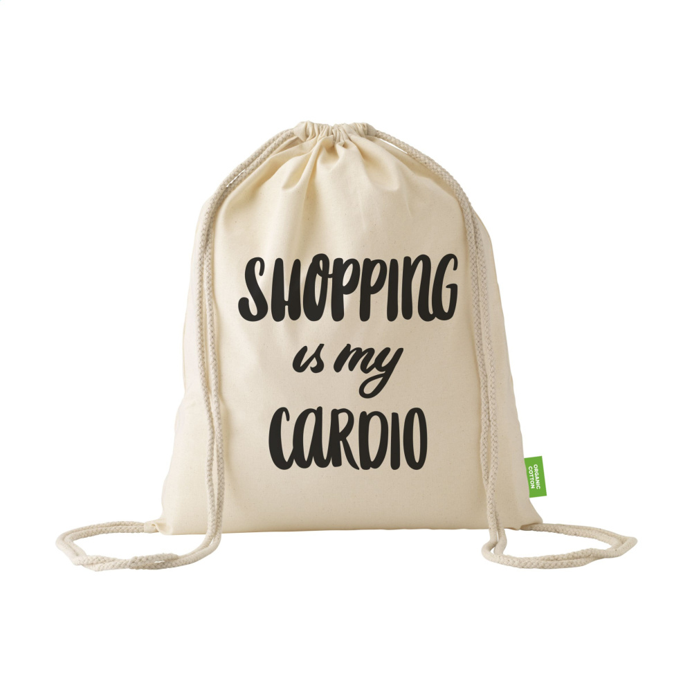 Logo trade promotional gifts image of: Organic Cotton GOTS Promo (140 g/m²) backpack