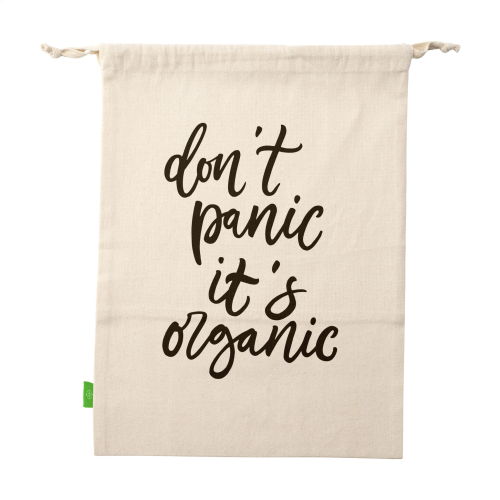 Logo trade promotional gift photo of: Natura Organic GOTS Mesh Bag (120 g/m²) fruit bag